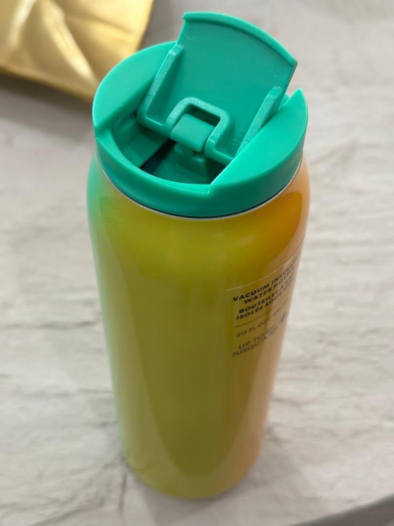 Starbucks 2022 Mint Green And Yellow Gradient Vacuum Insulated Stainless Steel Tumbler 20 Oz Mint Green Yellow Grey | 934LOUJPI