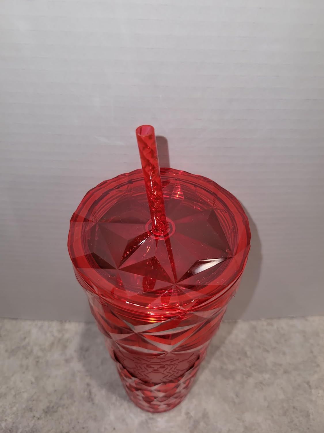 Starbucks Christmas Holidays Red Diamond Prism Crystal Venti 24oz Tumbler Red | 251WAVSJF