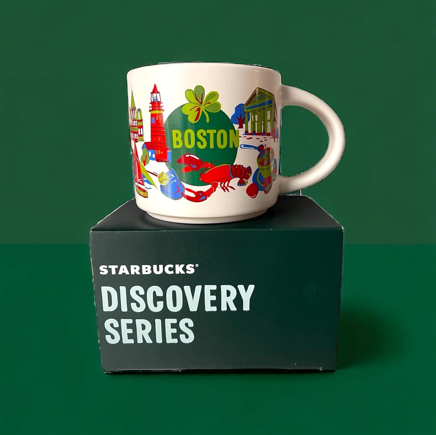 Starbucks Discovery Series Collection Boston 14 Oz Mug, Ivory White White | 396WMNBDL