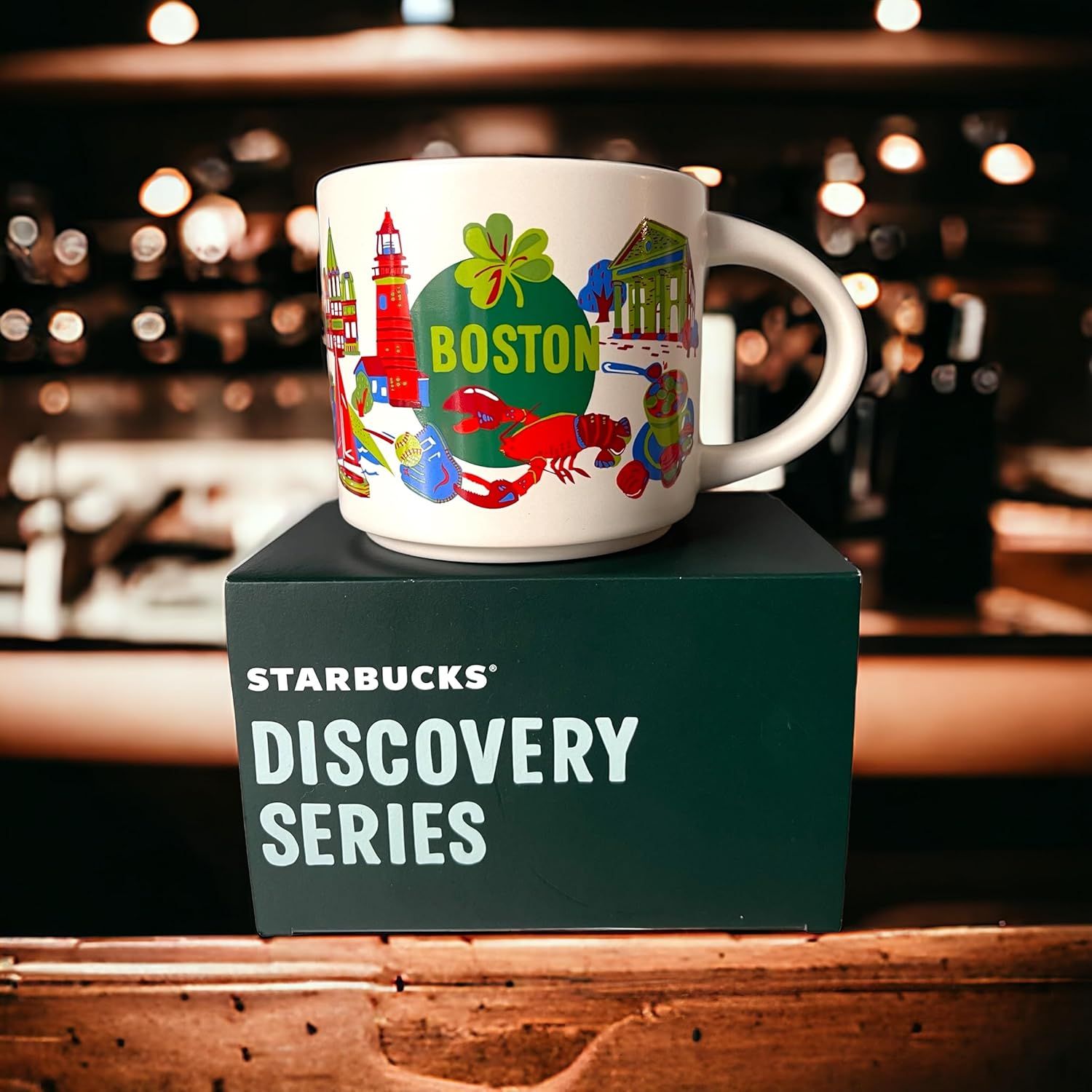 Starbucks Discovery Series Collection Boston 14 Oz Mug, Ivory White White | 396WMNBDL