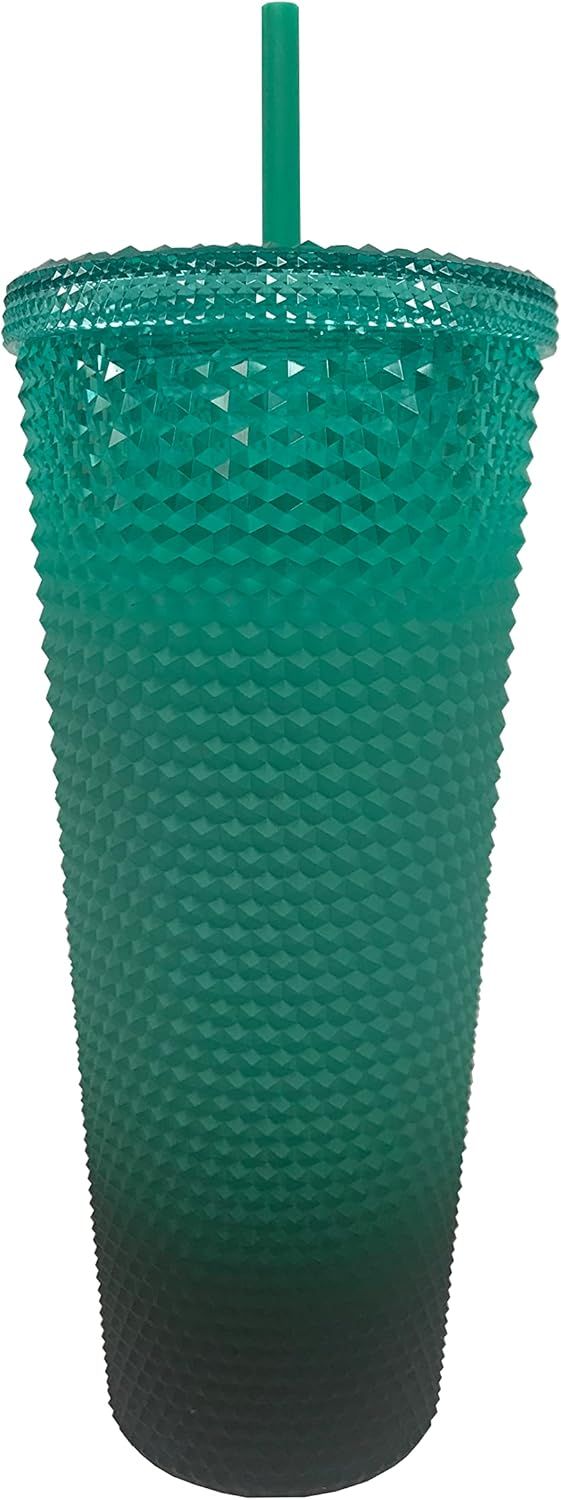 Starbucks Green Gradient Studded Acrylic Tumbler Fall Winter Holiday 2022 (24 Oz - Venti) Green | 637FQSRNP