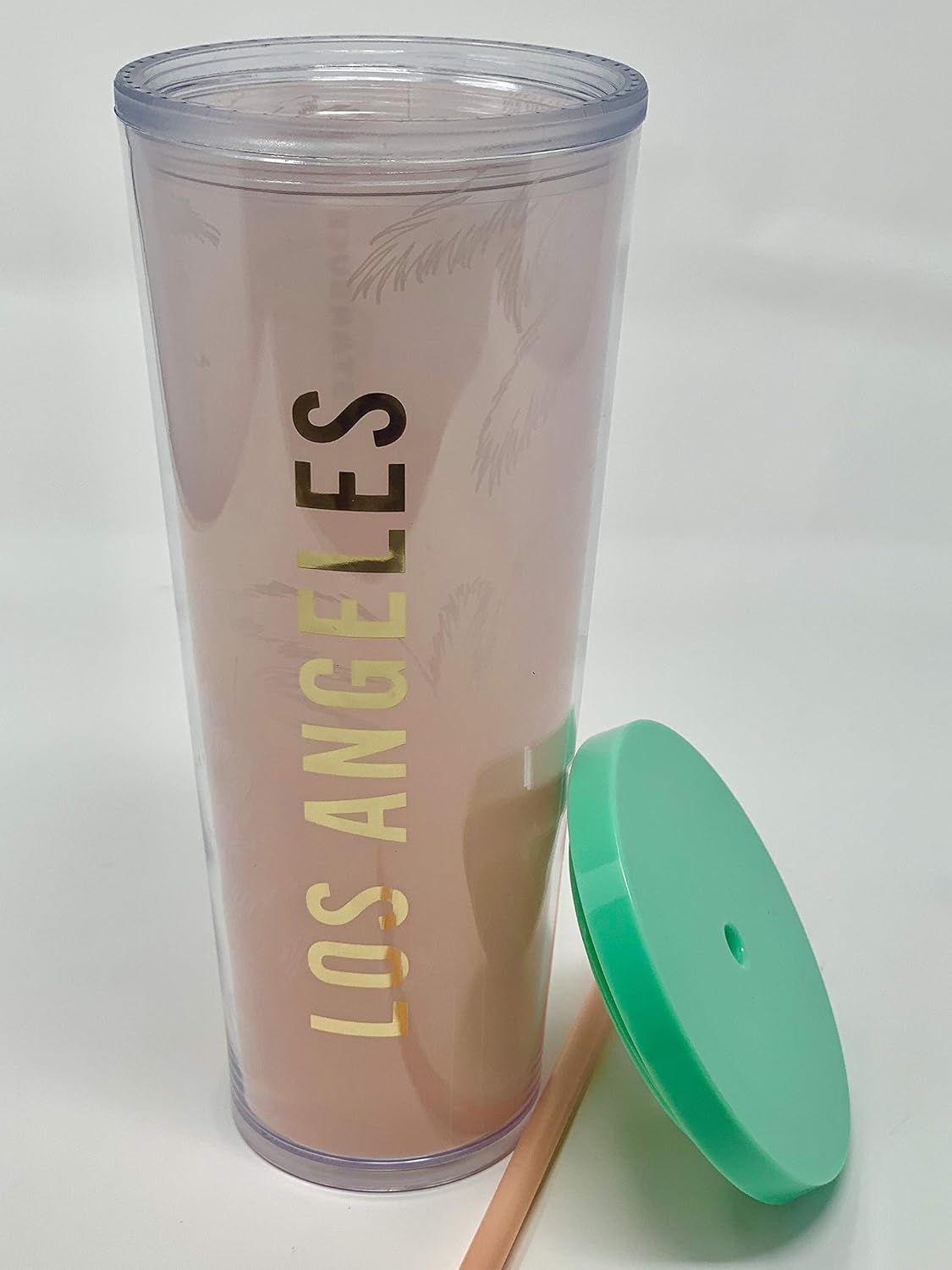 Starbucks Los Angeles 24 Oz Venti Cold Cup Traveler Tumbler Pink | 723PLSQKB