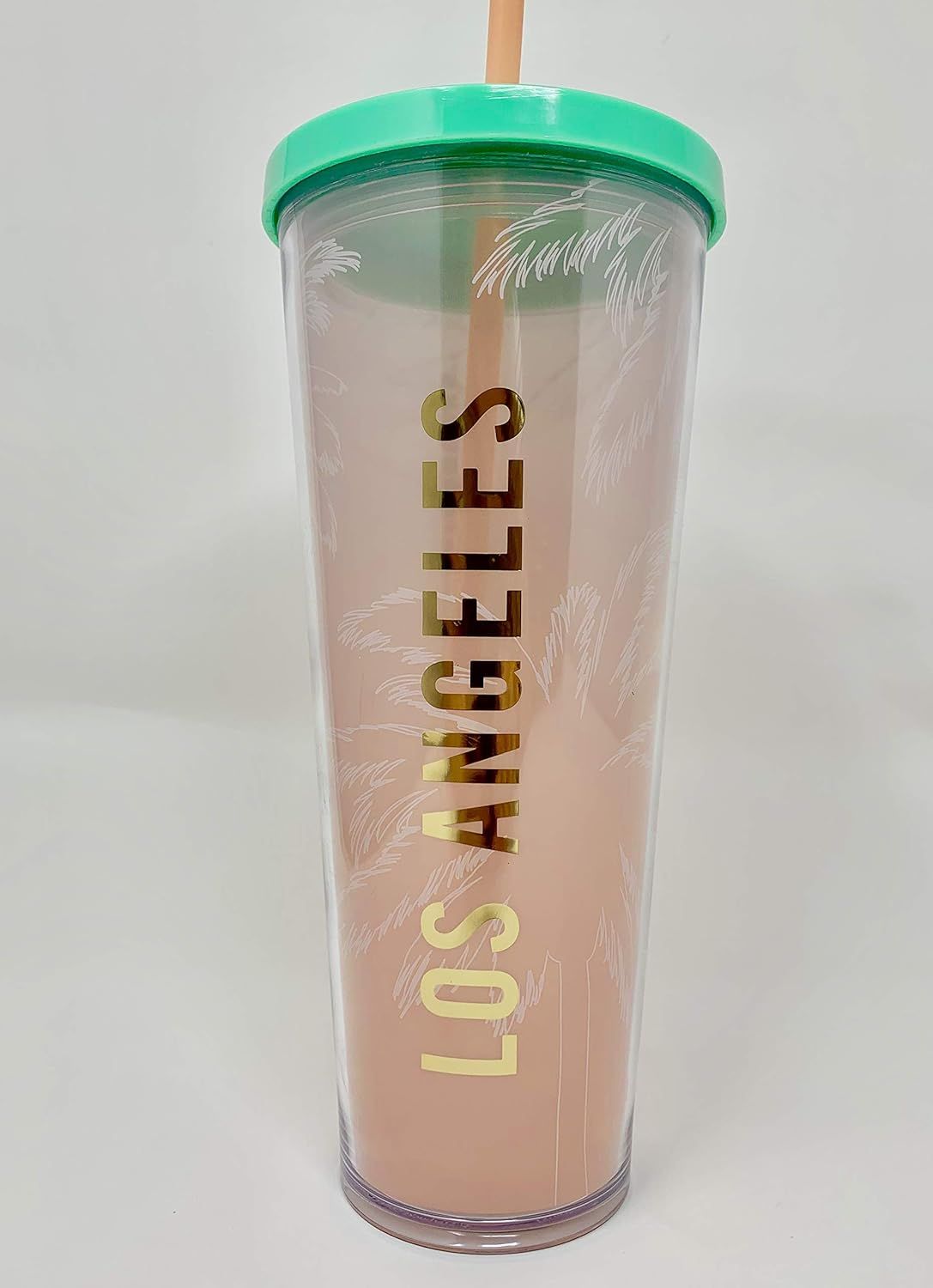 Starbucks Los Angeles 24 Oz Venti Cold Cup Traveler Tumbler Pink | 723PLSQKB