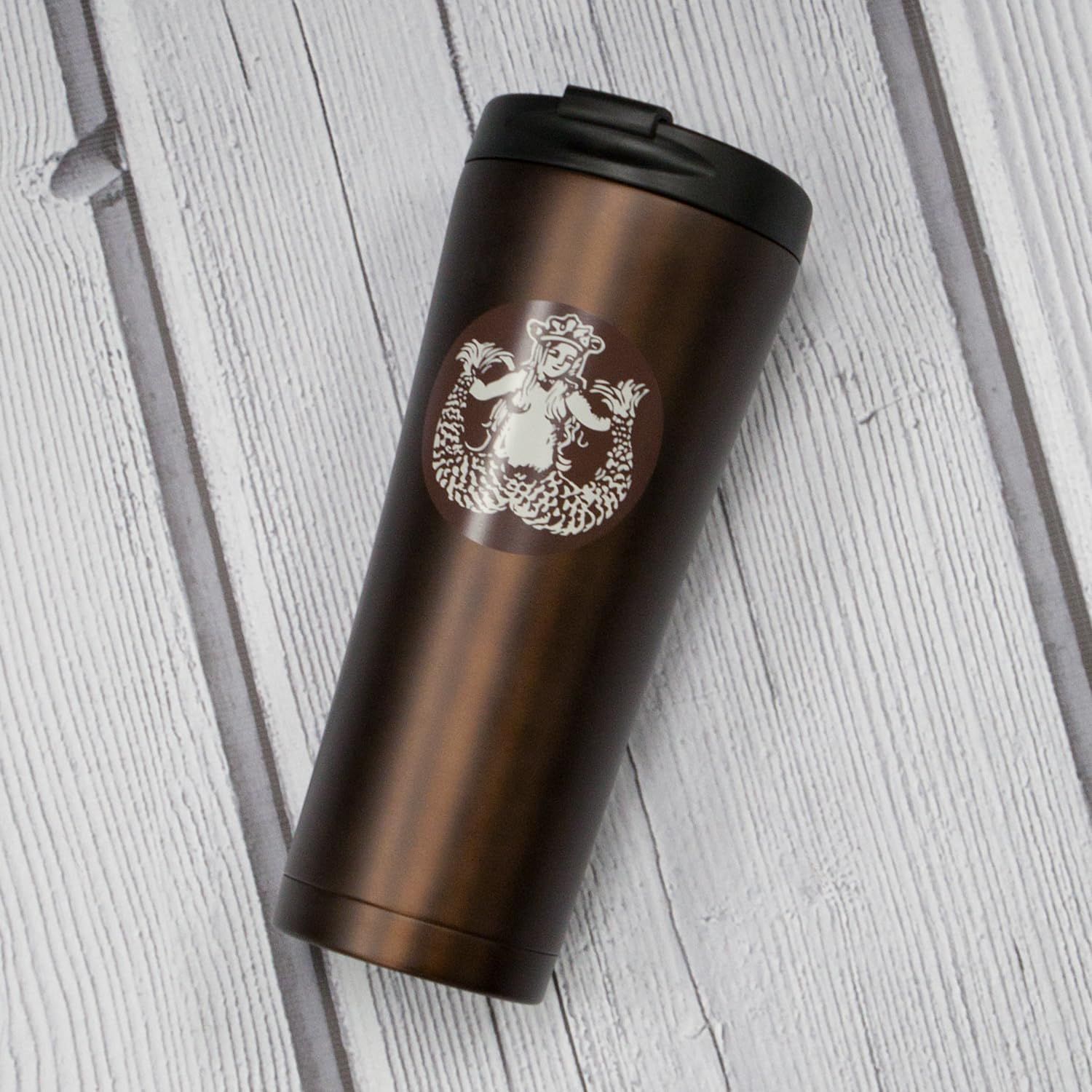 Starbucks Pike Place Stainless Steel Tumbler, Brown, 16 Fl Oz Brown | 947UFXKBS