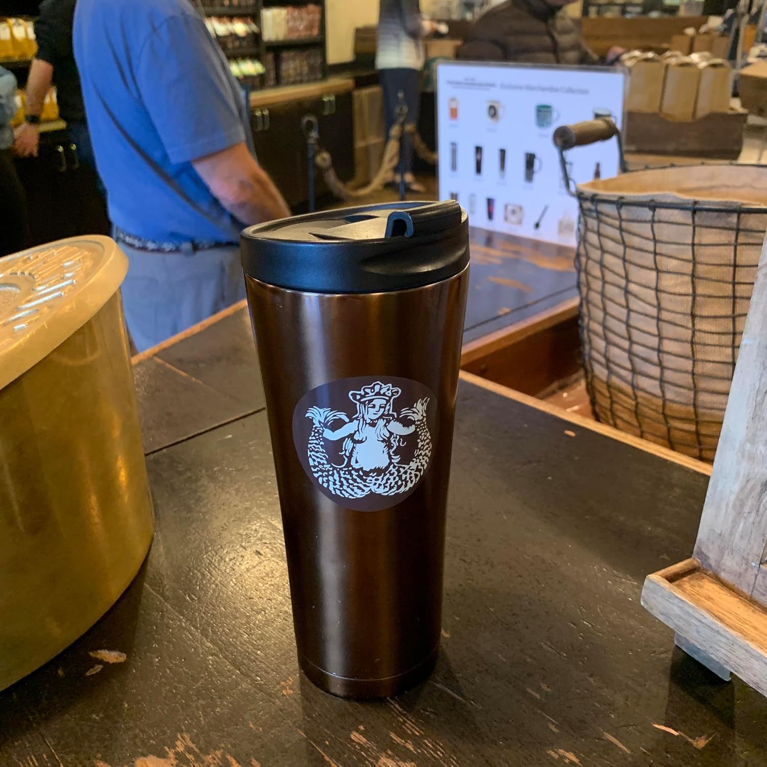 Starbucks Pike Place Stainless Steel Tumbler, Brown, 16 Fl Oz Brown | 947UFXKBS